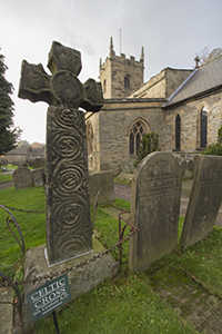 Celtic Cross outside Eyam Parish Church