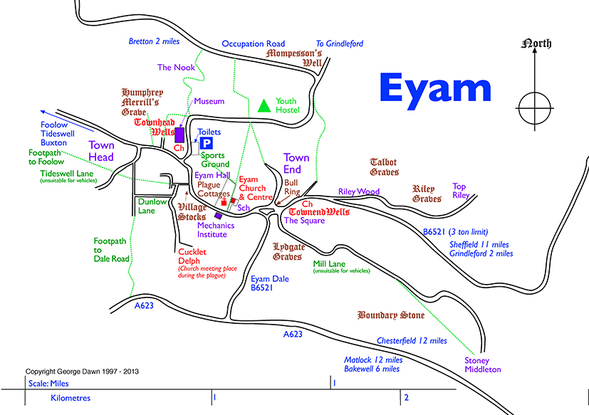 Map of the Village of Eyam