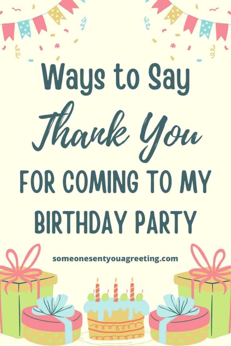 How Do You Say Thank You for Coming